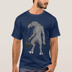 Cool Gray Werewolf aux yeux rouges T-shirt homme