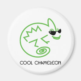 Cool Green Chameleon Magnet
