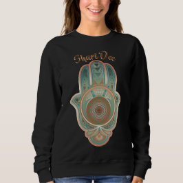 Cool Green Hamsa Hand Personalisiert Sweatshirt
