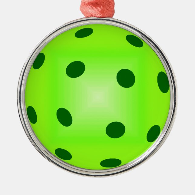 Cool Green Pickleball Ornament Aus Metall (Vorne)
