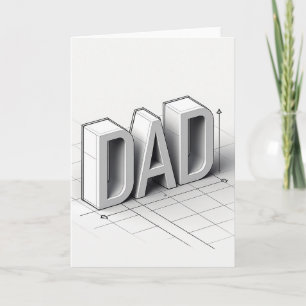Cool Grey Dad Vatertagskarte Karte