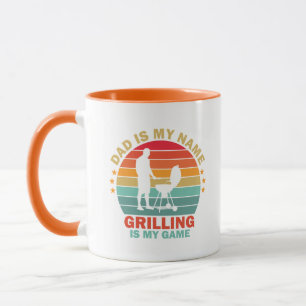 Cool Grill Dad Wortkunst  Tasse