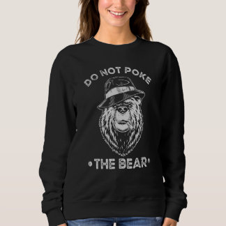 Cool Grizzly Bear With Hat Bear Spirit Animal Sweatshirt