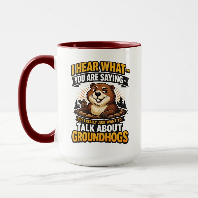 Cool Groundhog Day Groundhog | Funny February Tasse (Links)