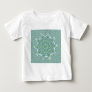 Cool grünes Blumenmuster Baby T-shirt