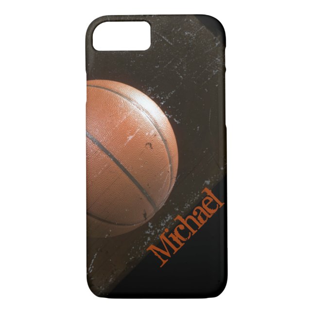 Cool Grunge Basketball Personalisiert Case-Mate iPhone Hülle (Rückseite)