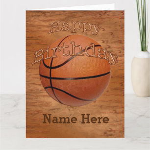 Cool Grunge Carte d'anniversaire de basket-ball pe