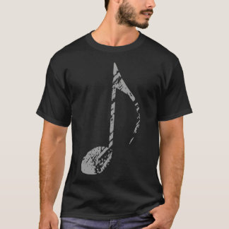 Cool Grunge Musiknote Grau T-Shirt