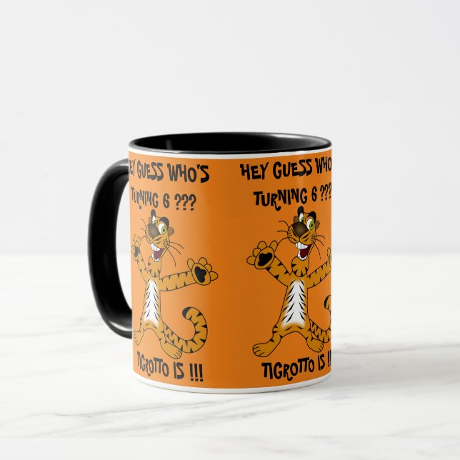 Cool Guess Wer 6 Jungen zum Geburtstag macht Tasse (Vorderseite Links)