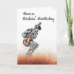 Cool Guitar Musician Rocker Gitarrist Birthday Car Karte