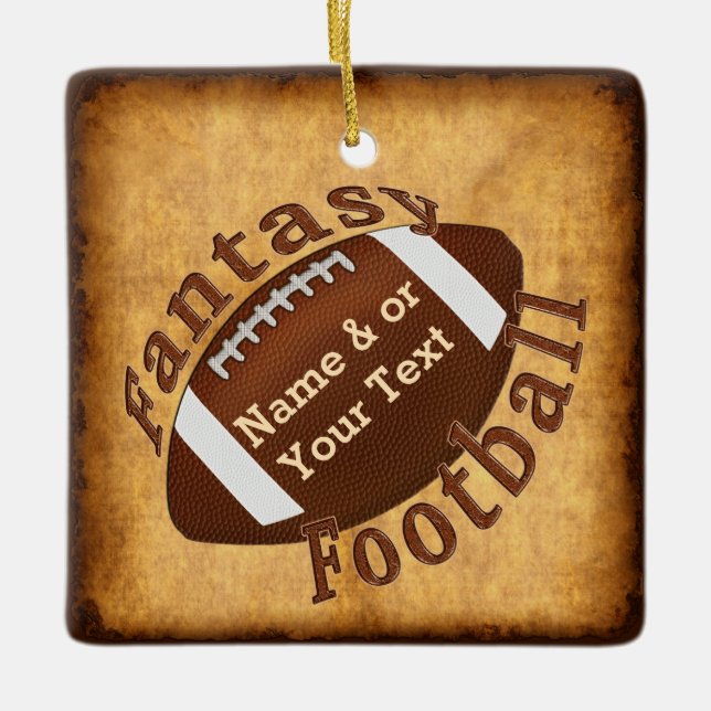 Cool günstige Fantasy Football Geschenkideen perso Keramikornament (Vorderseite)