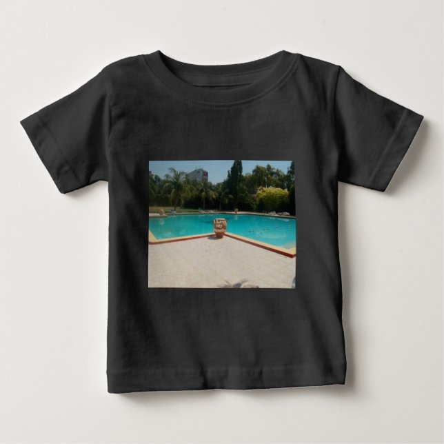 Cool Hakuna Matata Pool Seite I Liebe Meine Famili Baby T-shirt (Vorderseite)
