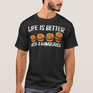 Cool Hamburger Art For Men Women Cheeseburger Burg T-Shirt