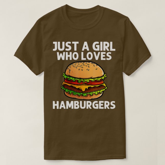 Cool Hamburger For Girls Kids Burger Cheeseburger  T-Shirt (Design vorne)