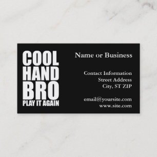 COOL HAND BRO SPIEL ES NOCHMAL VISITENKARTE
