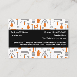 Cool Handyman Carte de visite unique
