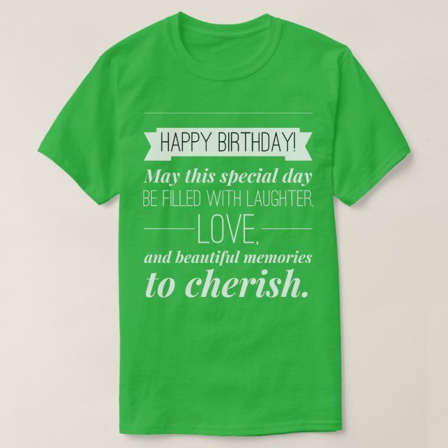 Cool Happy Birthday T-Shirt (Design vorne)