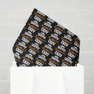 cool Happy Father's Day Wortkunst gekachelt Seidenpapier