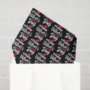 cool Happy Father's Day Wortkunst gekachelt Seidenpapier