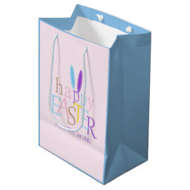 Cool Happy Ostersonnige Ohren rosa, blau Mittlere Geschenktüte