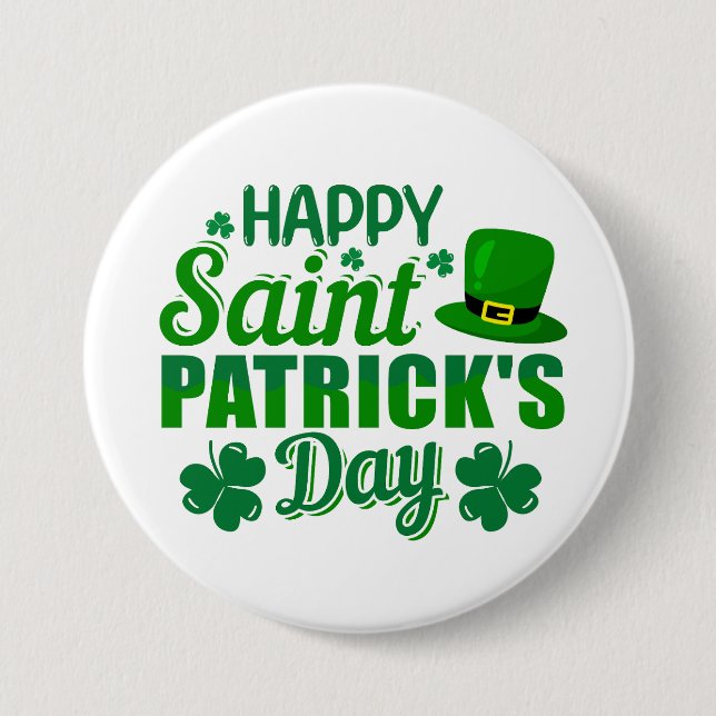 cool Happy Saint Patrick's Day Party Button (Vorderseite)