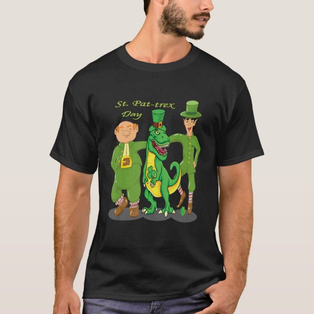 Cool Happy St Pat Trex Day St Patricks Day Cute Di T-Shirt (Vorderseite)