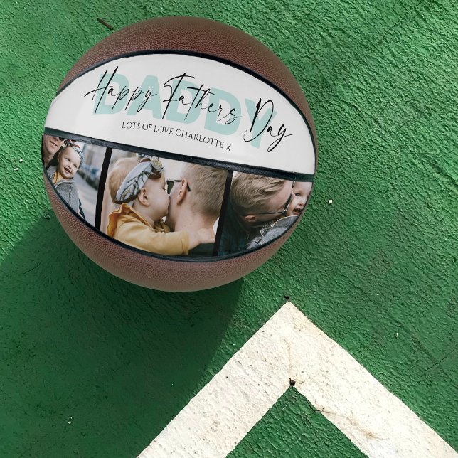 Cool Happy Vathers Day Daddy 3 FotoCollage Basketball (Von Creator hochgeladen)