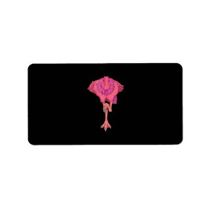 Cool Headless Flamingo Halloween Kostüm Funny Adressaufkleber