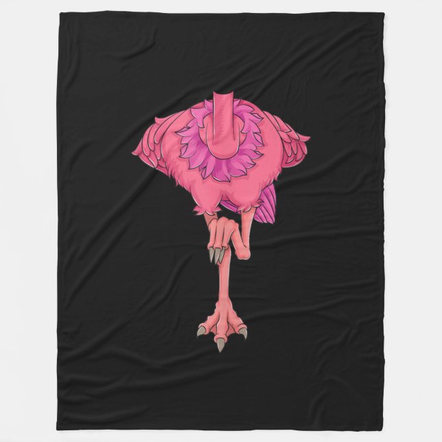 Cool Headless Flamingo Halloween Kostüm Funny Fleecedecke (Vorderseite)
