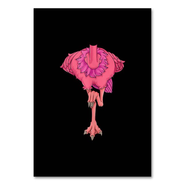 Cool Headless Flamingo Halloween Kostüm Funny Tischnummer (Vorderseite)