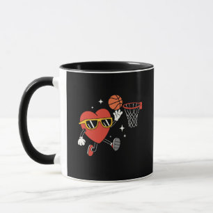 Cool Heart Basketball Dunk Sportsfreund Tasse