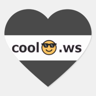cool Herz-Aufkleber