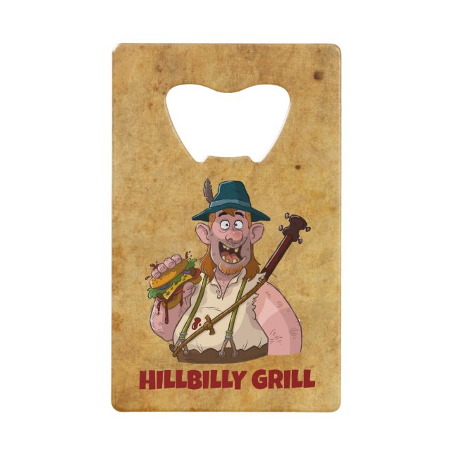 Cool HillBilly Grill Bottle Opener. (Devant)