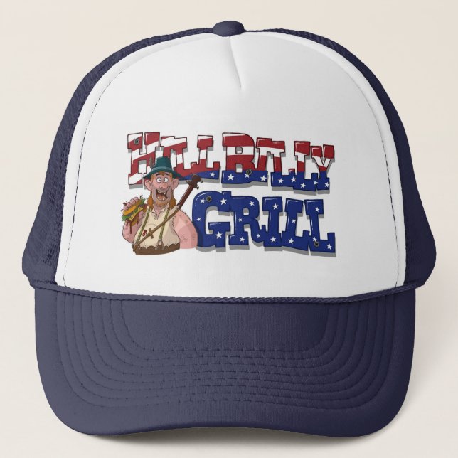 Cool HillBilly Grill Hat! Truckerkappe (Vorderseite)