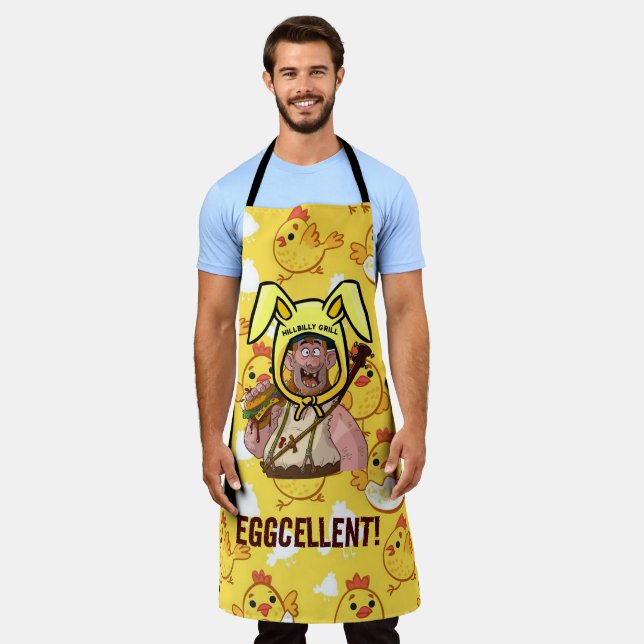 Cool HillBilly Grill Ostern Dänemark Schürze! Schürze (Getragen)