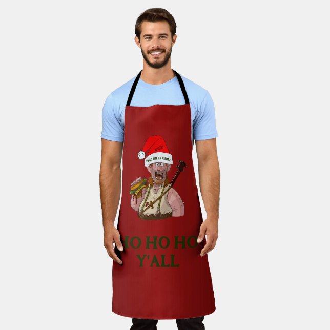 Cool HillBilly Grill Weihnachten Dänemark Schürze! Schürze (Getragen)