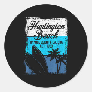Cool Huntington Beach 2019 Surfing-Wettbewerbe Runder Aufkleber