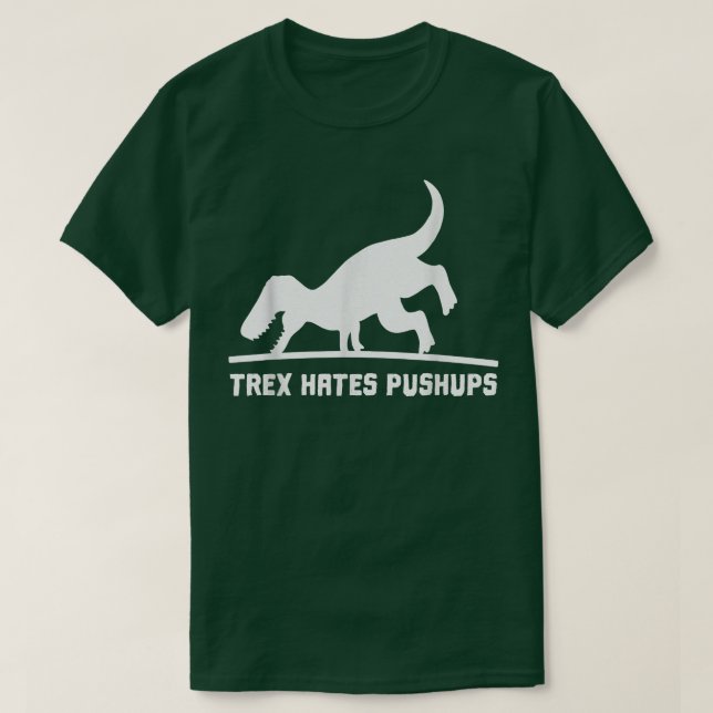 Cool I T Rex Hates Dinosaur Workout Gym T-Shirt (Design vorne)