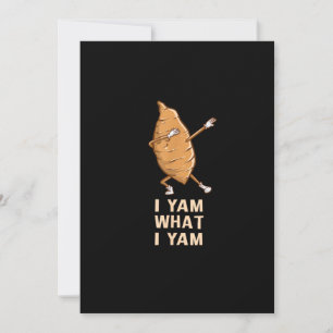 Cool I Yam What I Yam - Funny Dabbing Fan Dancer Feiertagskarte