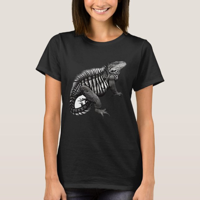 Cool Iguana For Reptile Lovers And Millennials T-Shirt (Vorderseite)