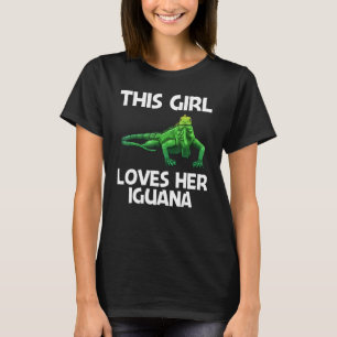Cool Iguana für Mädchen Kinder Eidechse Reptil Her T-Shirt