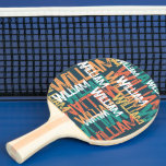 Cool IHRER NAME Wiederholte Kid's Tischtennis Schläger<br><div class="desc">Dieses lustige Design hat Ihren Namen immer wieder in einem coolen Muster wiederholt!</div>