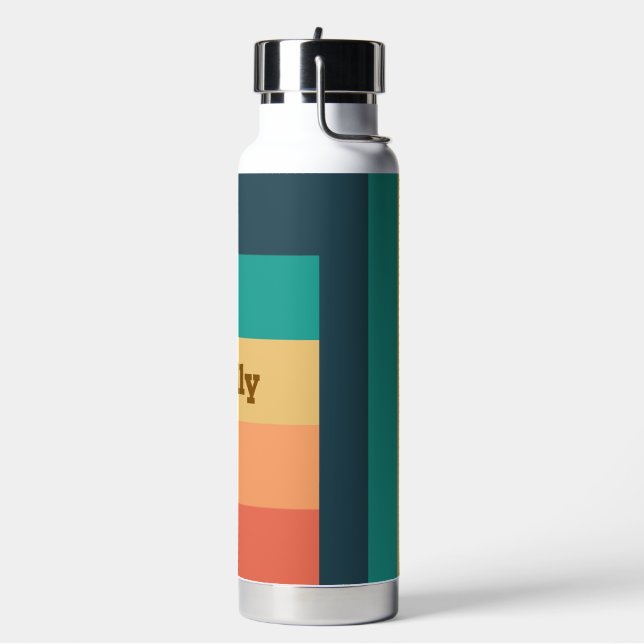 Cool im Stil bleibe - Retro gestreift Trinkflasche (Links)