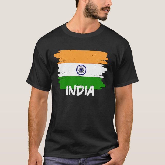 Cool India Flag T-Shirt (Vorderseite)