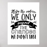 Cool Inspiré Poster De Citation Prenant Des Chance