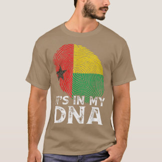 Cool It's In My DNA GuineaBissau Flag Fingerprint T-Shirt
