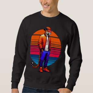 Cool Jaguar Modernes Urban Style Sunset Retro Art Sweatshirt