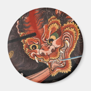 Cool Japanisch Yokai Oni King Fine Art Magnet