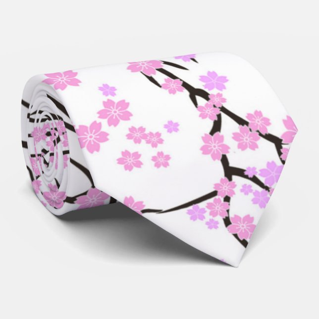 cool Japon motif floral cravate (Roulé)
