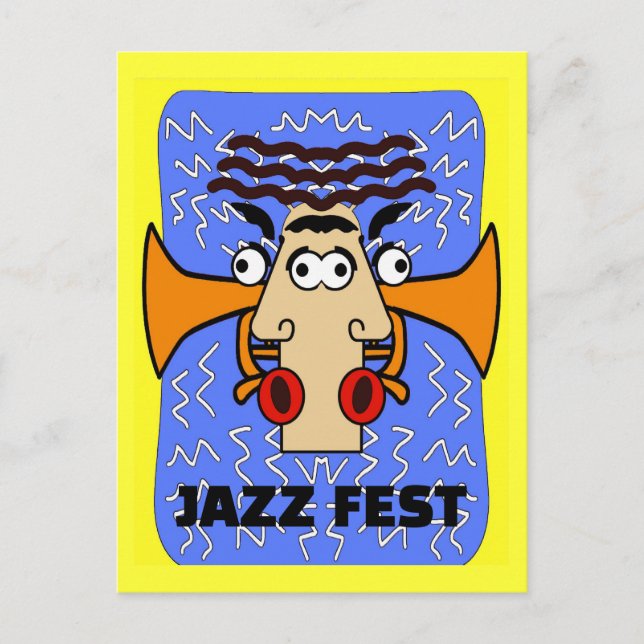 Cool Jazz Abstrakt Cubism , Jazz Fest 2011 Postkarte (Vorderseite)